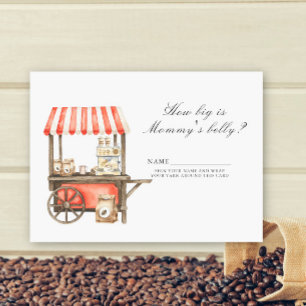 Baby is Brewing Coffee How big is mummy's belly Enclosure Card