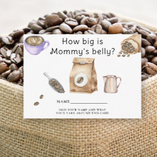 Baby is Brewing Coffee How big is mummy's belly Enclosure Card