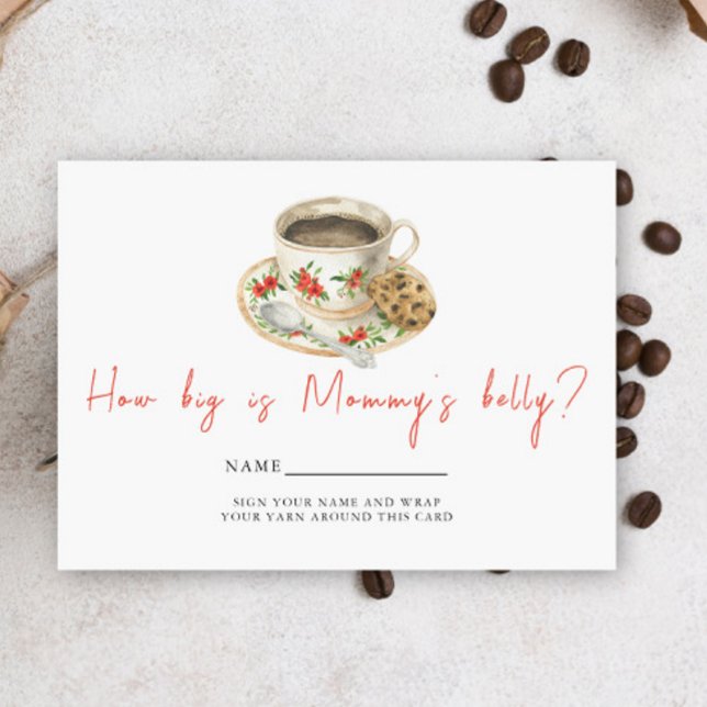 Baby is Brewing Coffee How big is mummy's belly Enclosure Card (Creator Uploaded)