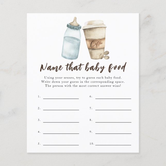 Baby is brewing coffee - Name that baby food (Front)