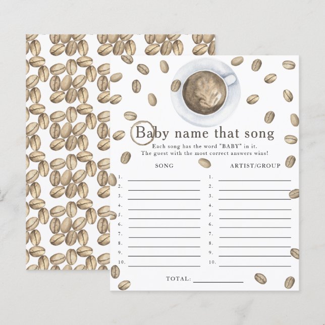 Baby is brewing coffee - Name that song game (Front/Back)