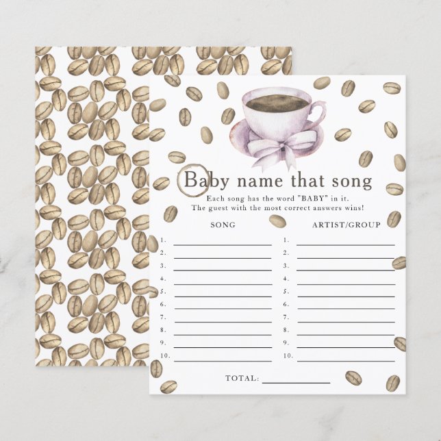 Baby is brewing coffee - Name that song game (Front/Back)