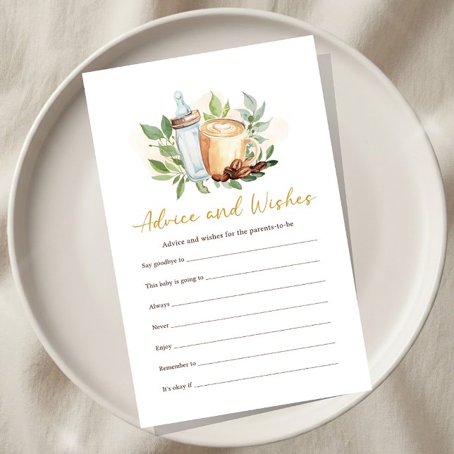 Baby is Brewing Coffee Shower Advice and Wish Game (Creator Uploaded)