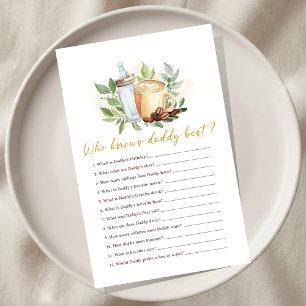 Baby is Brewing Coffee Shower Who knows Daddy Game