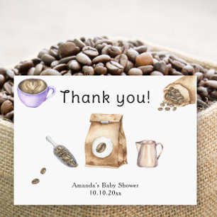 Baby is Brewing Coffee Thank you Card