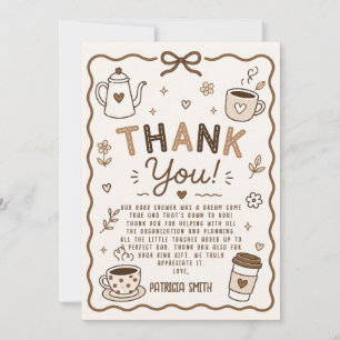 Baby is Brewing Coffee Thank You Card