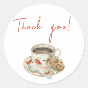 Baby is Brewing Coffee Thank you Classic Round Sticker