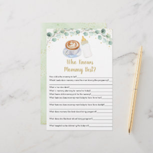 Baby Is Brewing Coffee Who Knows Mummy Best Game