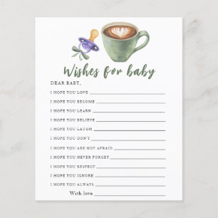 Baby is brewing coffee - wishes for baby