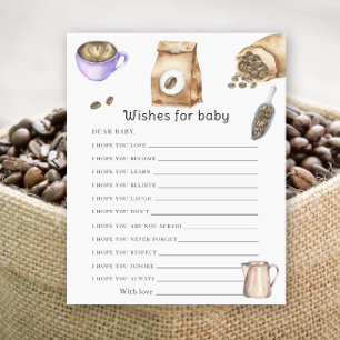 Baby is brewing coffee - wishes for baby