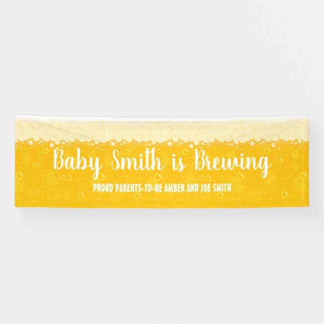 Baby is Brewing Craft Brew Party Decoration Banner (Horizontal)