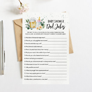 Baby Is Brewing Dad Jokes Baby Shower Pink Game 
