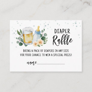 Baby Is Brewing Diaper Raffle Baby Shower card