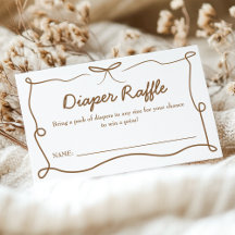 Baby Is Brewing Diaper Raffle Card
