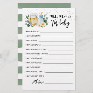 Baby Is Brewing Editable Well Wishes for the Baby