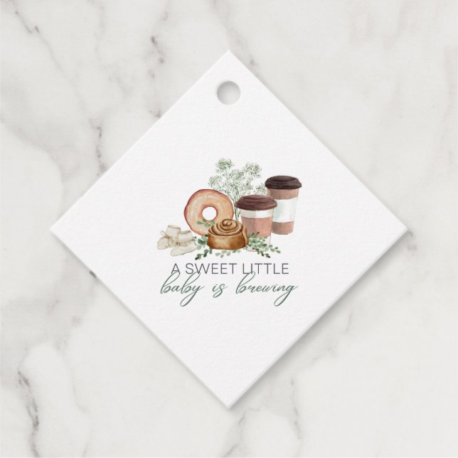 Baby is Brewing Favour Tags (Front)