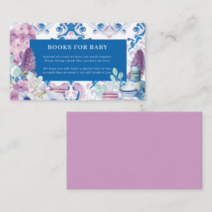 Baby is brewing floral tea party Baby Shower   Enclosure Card