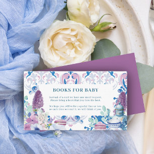 Baby is brewing floral tea party Baby Shower   Enclosure Card