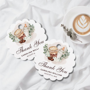 Baby is Brewing greenery Coffee Baby Shower Favour Tags