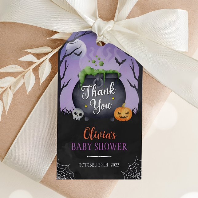 Baby Is Brewing Halloween Baby Shower Favour Tag (Creator Uploaded)