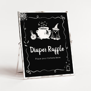 Baby is Brewing Halloween Diaper Raffle Sign
