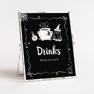 Baby is Brewing Halloween Drinks Sign