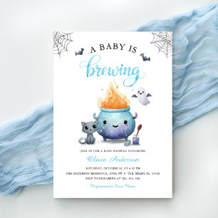 Baby is Brewing Halloween Invitation
