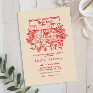  baby is brewing Home cafe themed BABY Shower Invitation