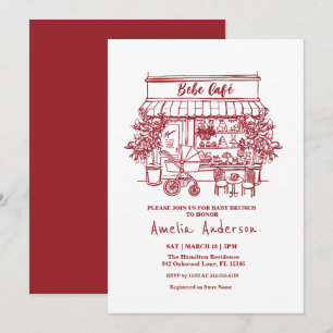  baby is brewing Home cafe themed BABY Shower Invitation