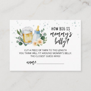 Baby Is Brewing How Big Is Mommy's Belly card