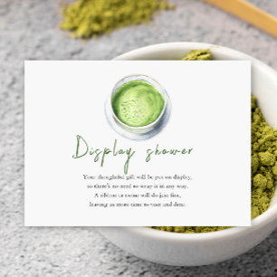 Baby is Brewing Matcha Tea Display shower Enclosure Card