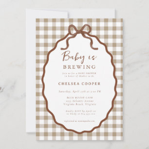 Baby is Brewing Neutral Baby Shower Invitation