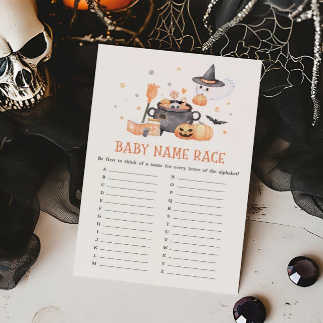 Baby is Brewing Orange Baby Name Race Game (Baby is Brewing Baby Shower Baby Name Race Game)