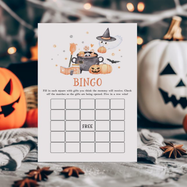 Baby is Brewing Orange Baby Shower Bingo Game (Baby is Brewing Baby Shower 
)