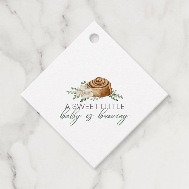 Baby is Brewing Pastry Favour Tags (Front)