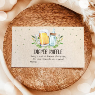 Baby is Brewing Shower Beers Diaper Raffle Card