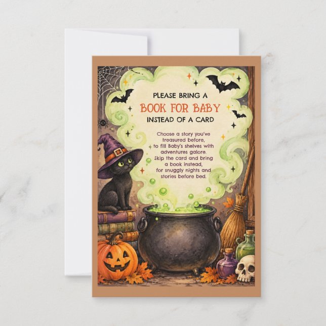 Baby is Brewing Shower Bring a Book Insert Card (Front)