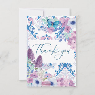 Baby is Brewing Tea party Baby shower Thank You Ca Card