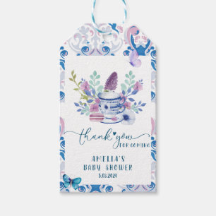 Baby is brewing tea party Baby shower Thank you Gift Tags