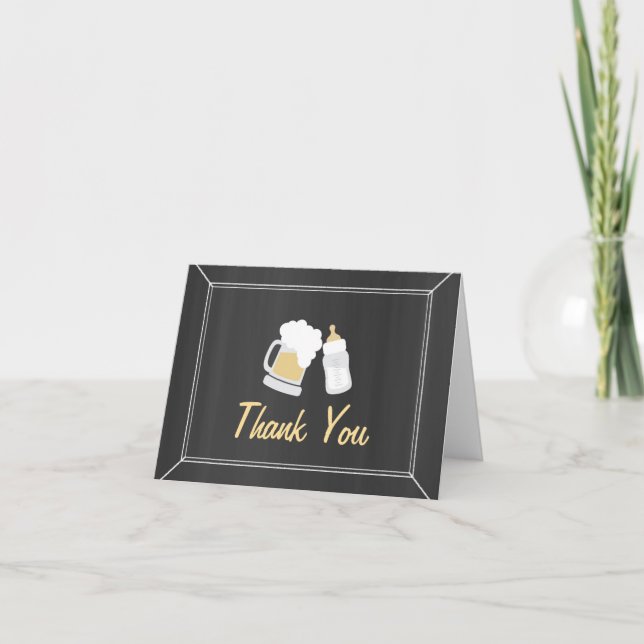 "Baby Is Brewing" Thank You Card (Front)