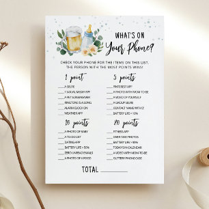 Baby Is Brewing What's On Your Phone Game Card