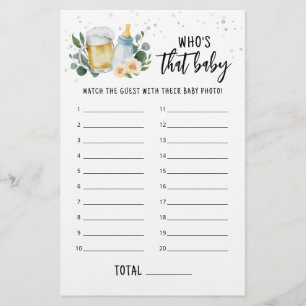 Baby Is Brewing Who's That Baby Photo Game