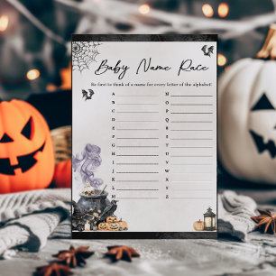 Baby is Brewing Witch Cauldron Baby Name Race Game