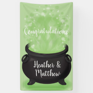 Baby is Brewing Witch Shower Halloween Cauldron Banner