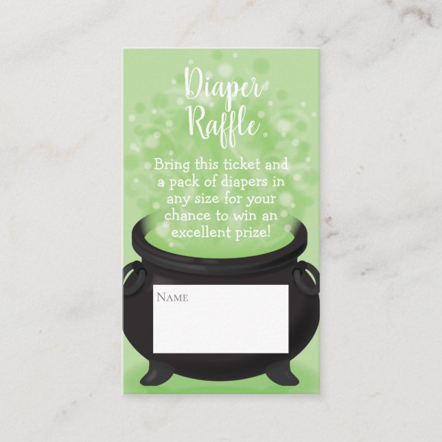 Baby is Brewing Witch Shower Halloween Cauldron Enclosure Card (Front)