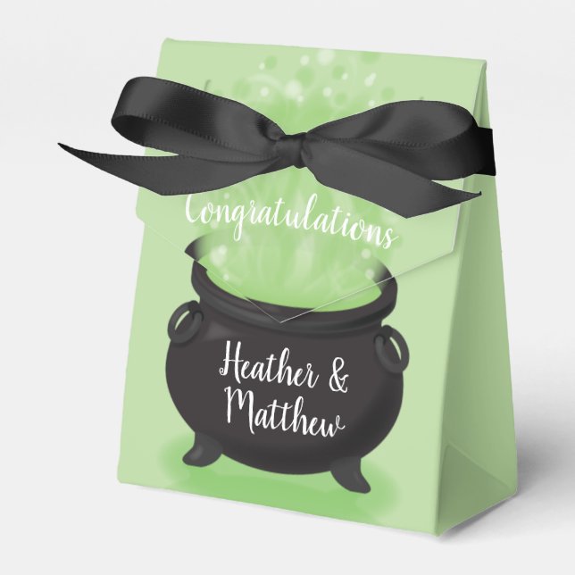 Baby is Brewing Witch Shower Halloween Cauldron Favour Box (Front Side)