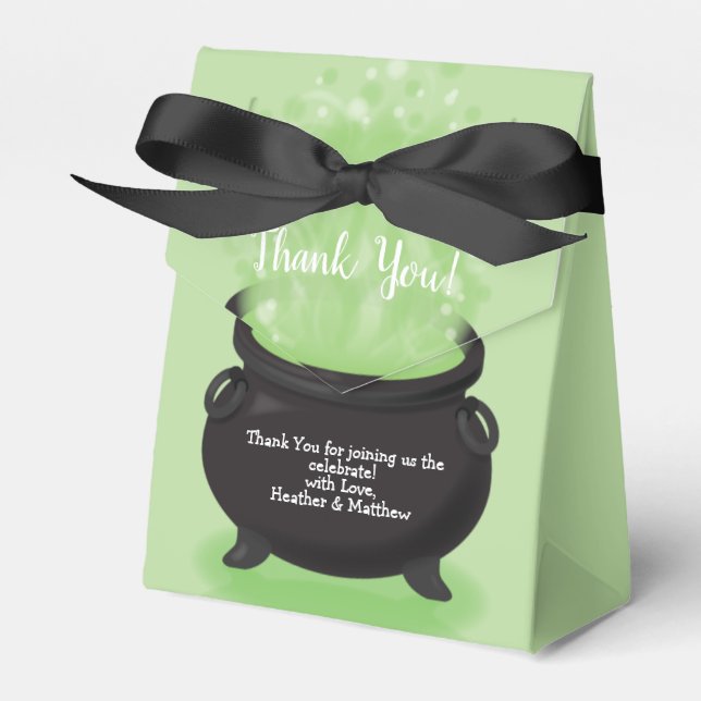 Baby is Brewing Witch Shower Halloween Cauldron Favour Box (Front Side)