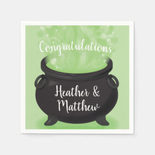 Baby is Brewing Witch Shower Halloween Cauldron Napkin