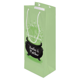 Baby is Brewing Witch Shower Halloween Cauldron Wine Gift Bag