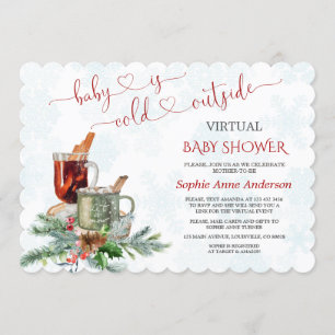 Baby Is Cold Outside Virtual Baby Shower By Mail Invitation